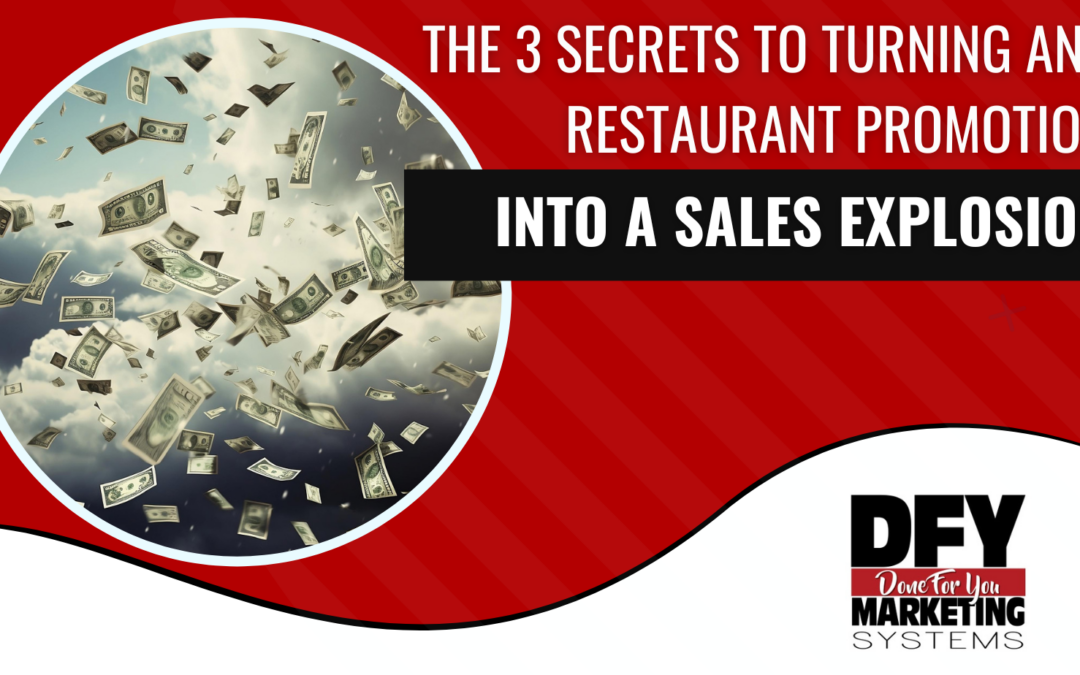 The 3 Secrets To Turning Any Restaurant Promotion Into A Sales Explosion
