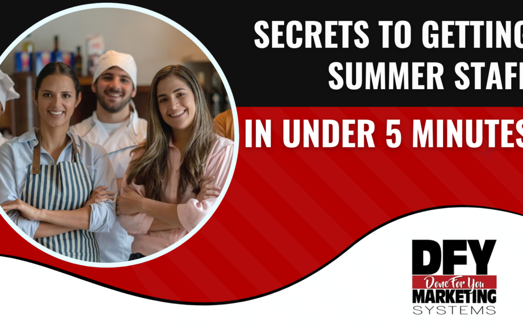 Getting Summer Staff For Your Restaurant (in less than 5 minutes)